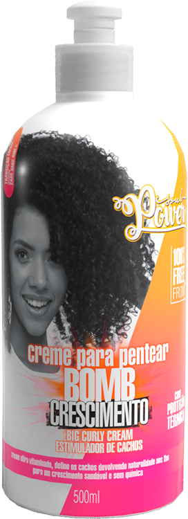CURLY CREAM BOMB  CRESCIMENTO ESTIMULADOR DE CACHOS SOUL POWER 500g